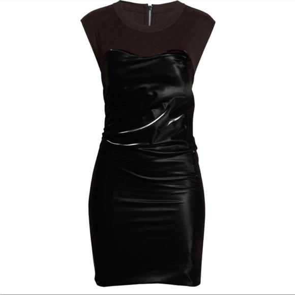 NEW RtA Isabella Vinyl Dress black mini size XS - Picture 10 of 10